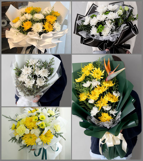 山东济宁嘉祥县卧龙山镇白事花束代送